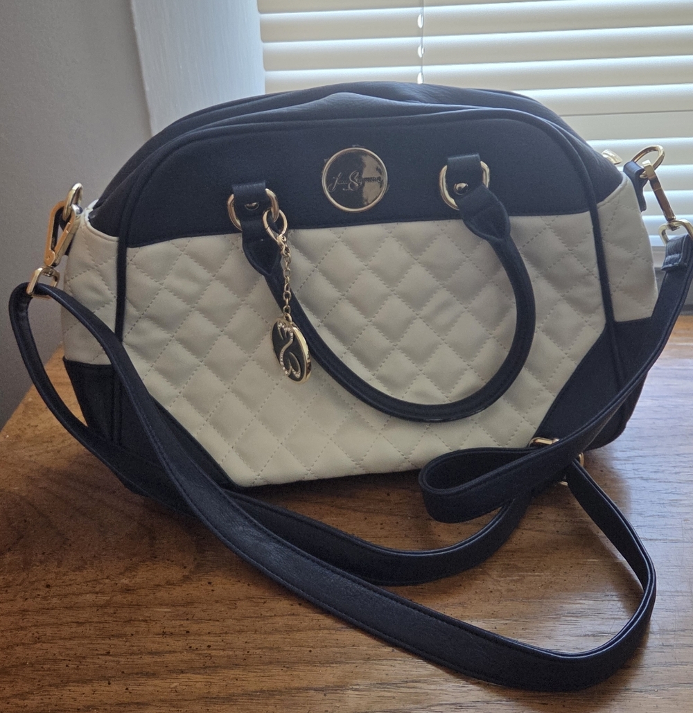 Chic Navy Blue Satchel